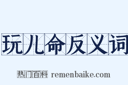 玩儿命反义词是什么意思的图片